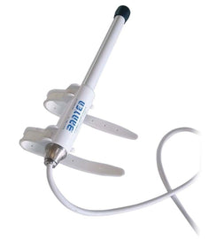 אנטנת חירום VHF ימית 25 ס״מ לבנה עם כבל RG58 באורך 5 מ׳ ומחבר PL זכר תוצרת Banten