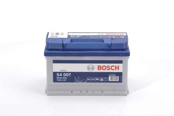מצבר לרכב 72 אמפר 12 וולט דגם S4007 ימין תוצרת בוש BOSCH SILVER