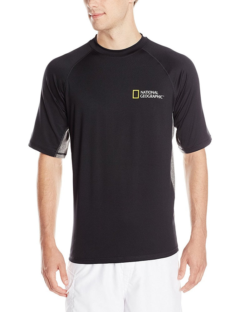חולצת שחייה גלישה וחתירה ראשגארד RASH GUARD שרוול קצר, הגנה גבוהה מקרני UV +50 אידיאלי לספורט ימי ושהייה בשמש נשיונל ג'יאוגרפיק ™National Geographic