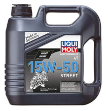 טען תמונה למציג הגלריה, שמן מנוע 15W50 לאופנוע או קטנוע MOTORBIKE 4T STREET RACE תוצרת LOQUI MOLY תכולה 4 ליטר 