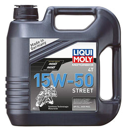 שמן מנוע 15W50 לאופנוע או קטנוע MOTORBIKE 4T STREET RACE תוצרת LOQUI MOLY תכולה 4 ליטר 
