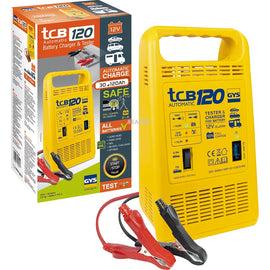 מטען מצבר אוטומטי 12V לרכב 20-120AH דגם TCB 120 תוצרת GYS צרפת