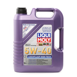 שמן מנוע 5W40 סינטטי מלא תוצרת LIQUI MOLY גרמניה מיכל 5 ליטר 