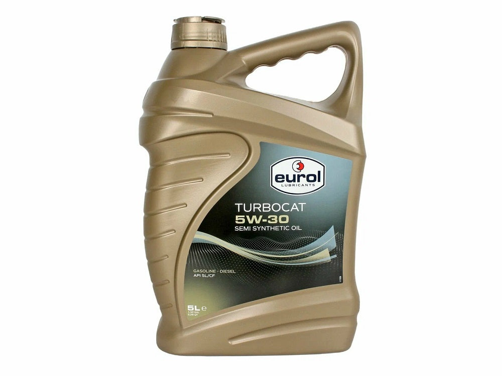 שמן מנוע חצי סינטטי TURBO CAT 5W30 בנזין/דיזל מיכל 5 ליטר EUROL הולנד