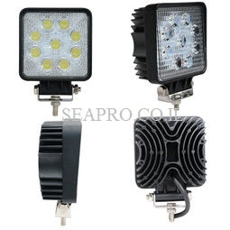 פנס עבודה מרובע 9 לד 27W מתאים לרכב 12V תוצרת ROHER