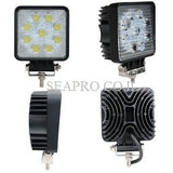 פנס עבודה מרובע 9 לד 27W מתאים לרכב 12V תוצרת ROHER