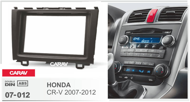 פנל התקנה 2 DIN להונדה CRV 2007–2011