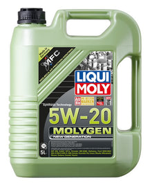 שמן מנוע 5W20 סינטטי מלא MOLYGEN NEW GENERATION תוצרת LIQUI MOLY גרמניה מיכל 5 ליטר 