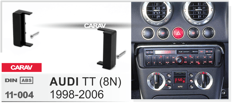 פנל התקנה 1 DIN לאאודי TT 1998–2006