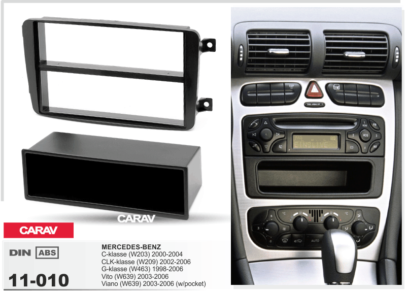 פנל התקנה 1 DIN למרצדס CLK 2002–2006