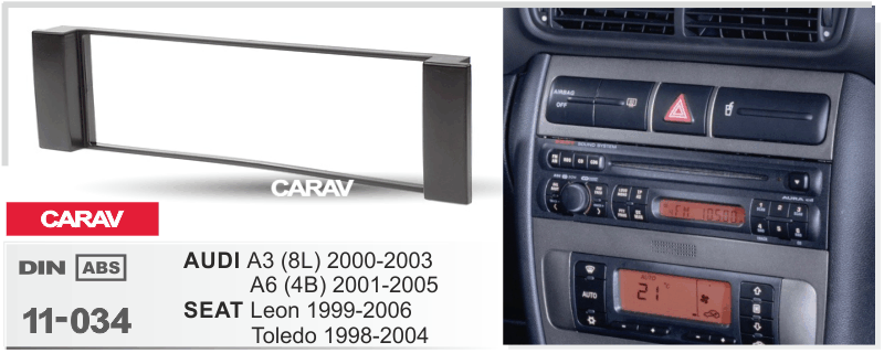 פנל התקנה 1 DIN לסיאט TOLEDO 1999–2005