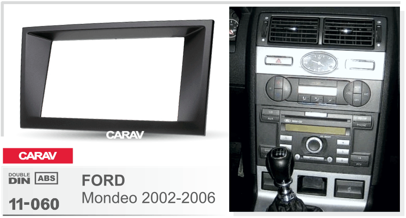 פנל התקנה 2 DIN לפורד MONDEO 2002–2006