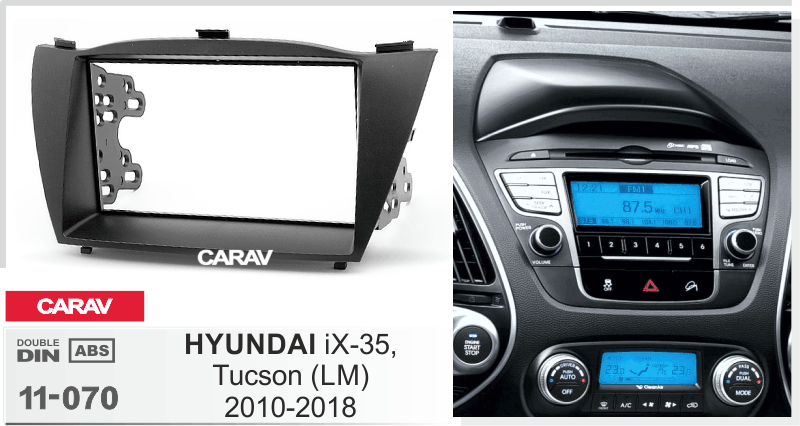 פנל התקנה 2 DIN ליונדאי IX35 2010–2018