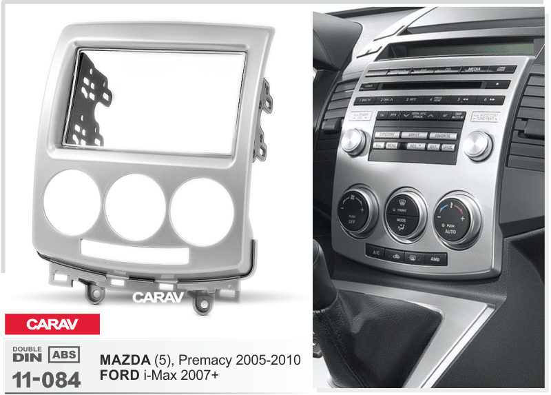 פנל התקנה 2 DIN למאזדה PREMACY 2005–2010