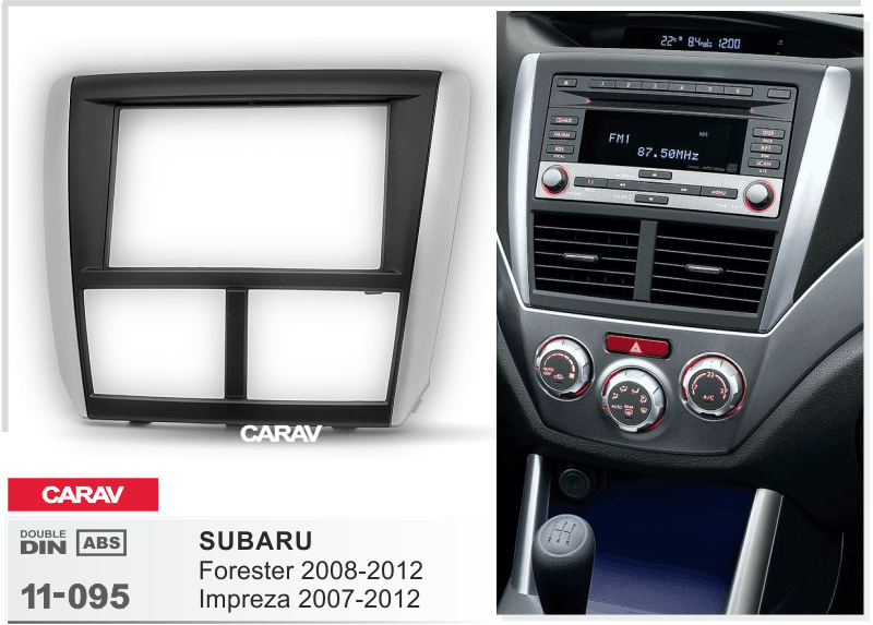 פנל התקנה 2 DIN לסובארו FORESTER 2008–2012