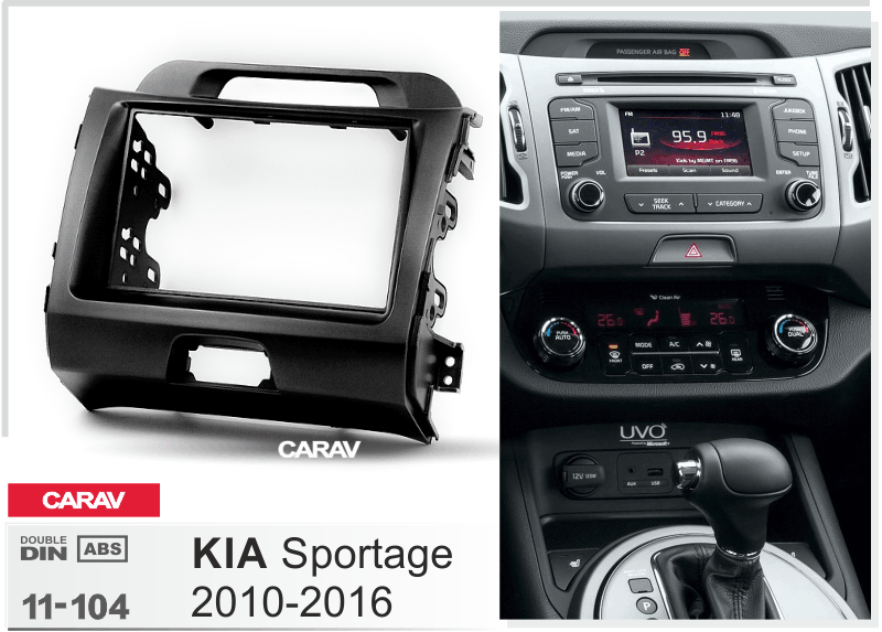 פנל התקנה 2 DIN לקיה SPORTAGE 2010–2016