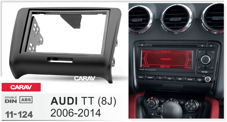 פנל התקנה 2 DIN לאאודי TT 2006–2014
