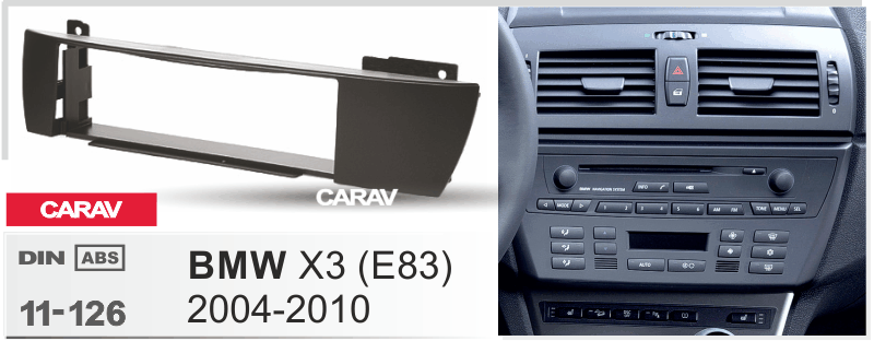 פנל התקנה 1 DIN לב.מ.וו X3 2004–2010
