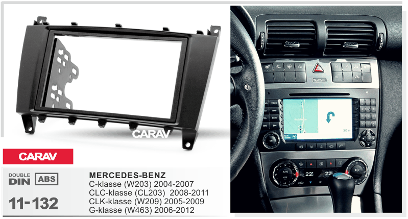 פנל התקנה 2 DIN למרצדס CLK 2005–2009