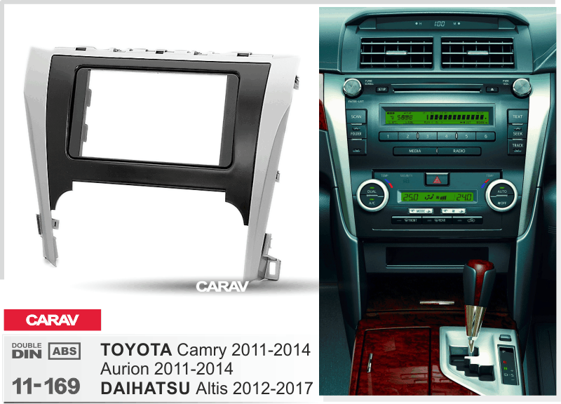פנל התקנה 2 DIN לטויוטה CAMRY 2011–2014