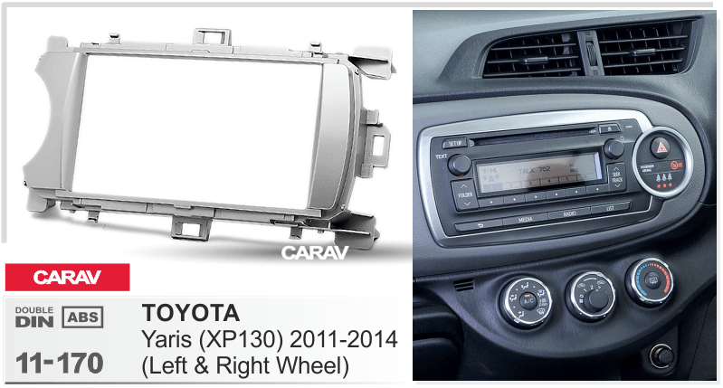 פנל התקנה 2 DIN לטויוטה YARIS 2011–2014