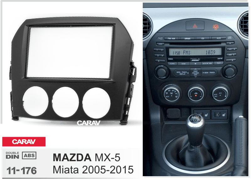 פנל התקנה 2 DIN למאזדה MX 5 2005–2015