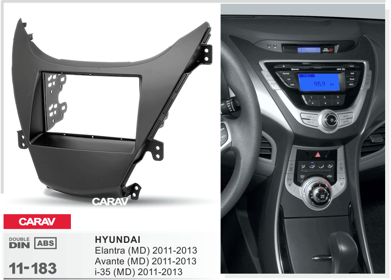 פנל התקנה 2 DIN ליונדאי ELANTRA 2010–2013