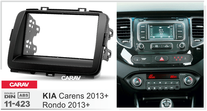 פנל התקנה 2 DIN לקיה CARENS 2013+