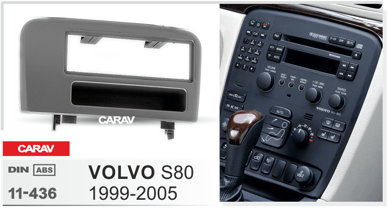 פנל התקנה 1 DIN לוולוו S80 1999–2005
