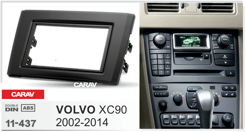 פנל התקנה 2 DIN לוולוו XC90 2002–2014