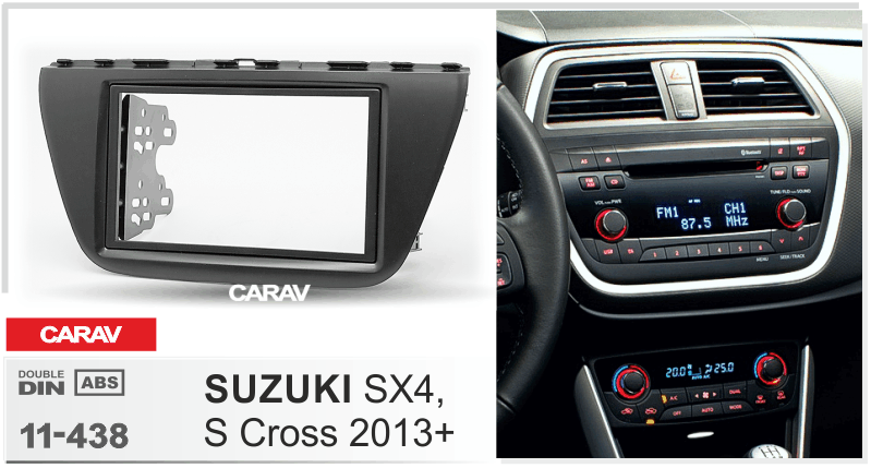פנל התקנה 2 DIN לסוזוקי SX4 2013+