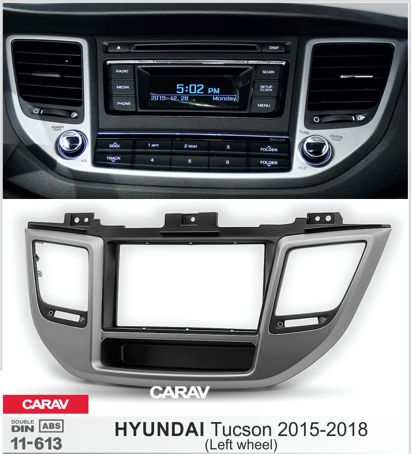 פנל התקנה 2 DIN ליונדאי TUCSON 2015–2018