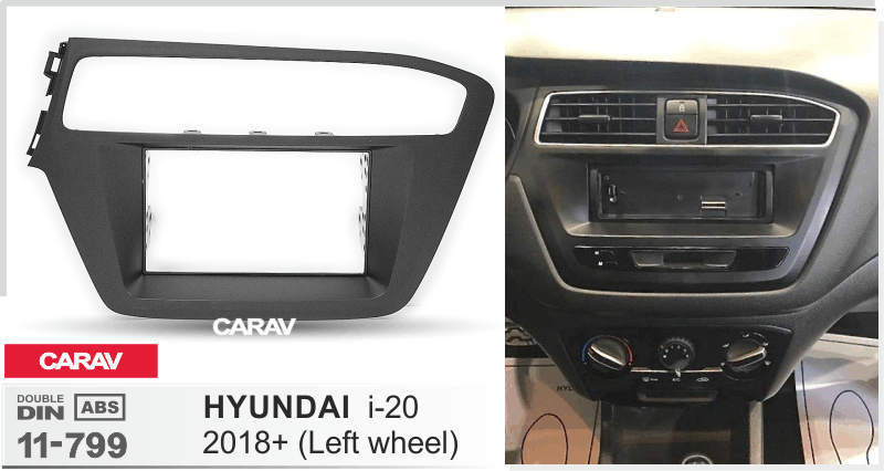פנל התקנה 2 DIN ליונדאי I20 2018+