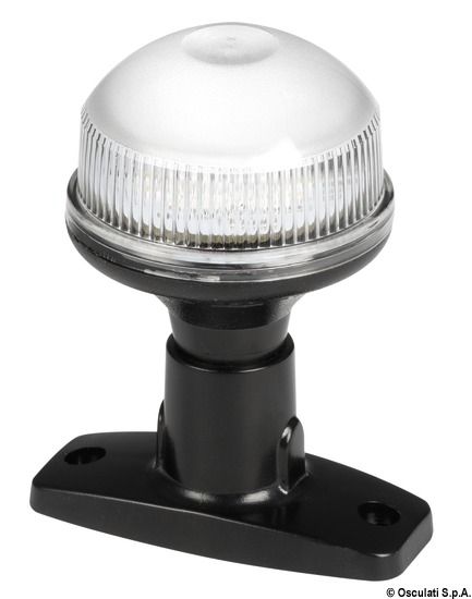 פנס ניווט אור לבן סביב LED על מוט קצר לכלי שייט עד 20 מ' דגם 11.039.13 נורת לד כלולה תוצרת Osculati®