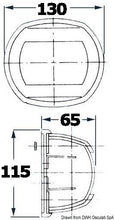 Load image into Gallery viewer, אור ניווט אדום 12V זווית 112.5° צד שמאל מסגרת שחורה לספינה עד 20 מטר דגם Maxi 20 11.411.01 תוצרת Osculati