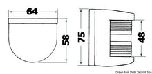 Load image into Gallery viewer, פנס ניווט אדום צד שמאל 112.5° לסירה עד 12 מ' התקנה לדופן אנכי נורת הלוגן כלולה דגם 11.4x5.01 תוצרת Osculati