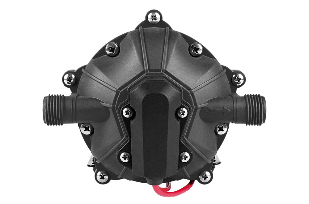 משאבת מים חשמלית 12V לקרוואן וכלי שייט משאבת דיאפרגמה למים מתוקים 5 מתאימות 18.9 ליטר/דקה לחץ אוויר 60psi דגם DP1-050-060-51 תוצרת SEAFLO 