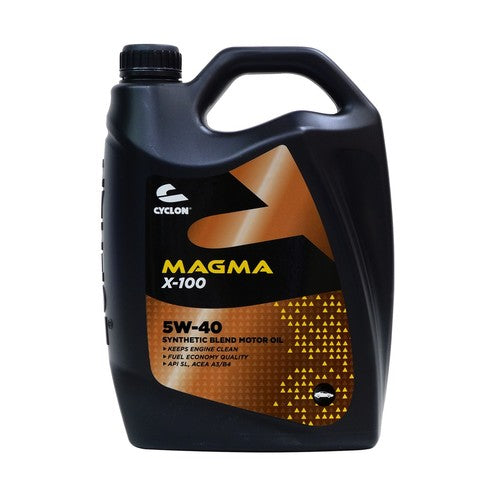 שמן מנוע סינטטי מלא 5W40 מגמה X-100 MB229.1 MAGMA ציקלון CYCLON - מיכל 4 ליטר