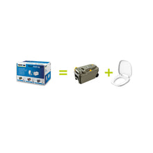 Load image into Gallery viewer, קסטה לאסלה כימית לקרוואן THETFORD C200 כולל מושב ומכסה