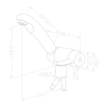 Load image into Gallery viewer, ברז מים מתקפל מעוצב לקרוואן עם גובה מתכוונן