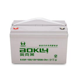 מצבר ג'ל פריקה עמוקה 100 אמפר 12V תוצרת AOKLY דגם 6-EVF-100B