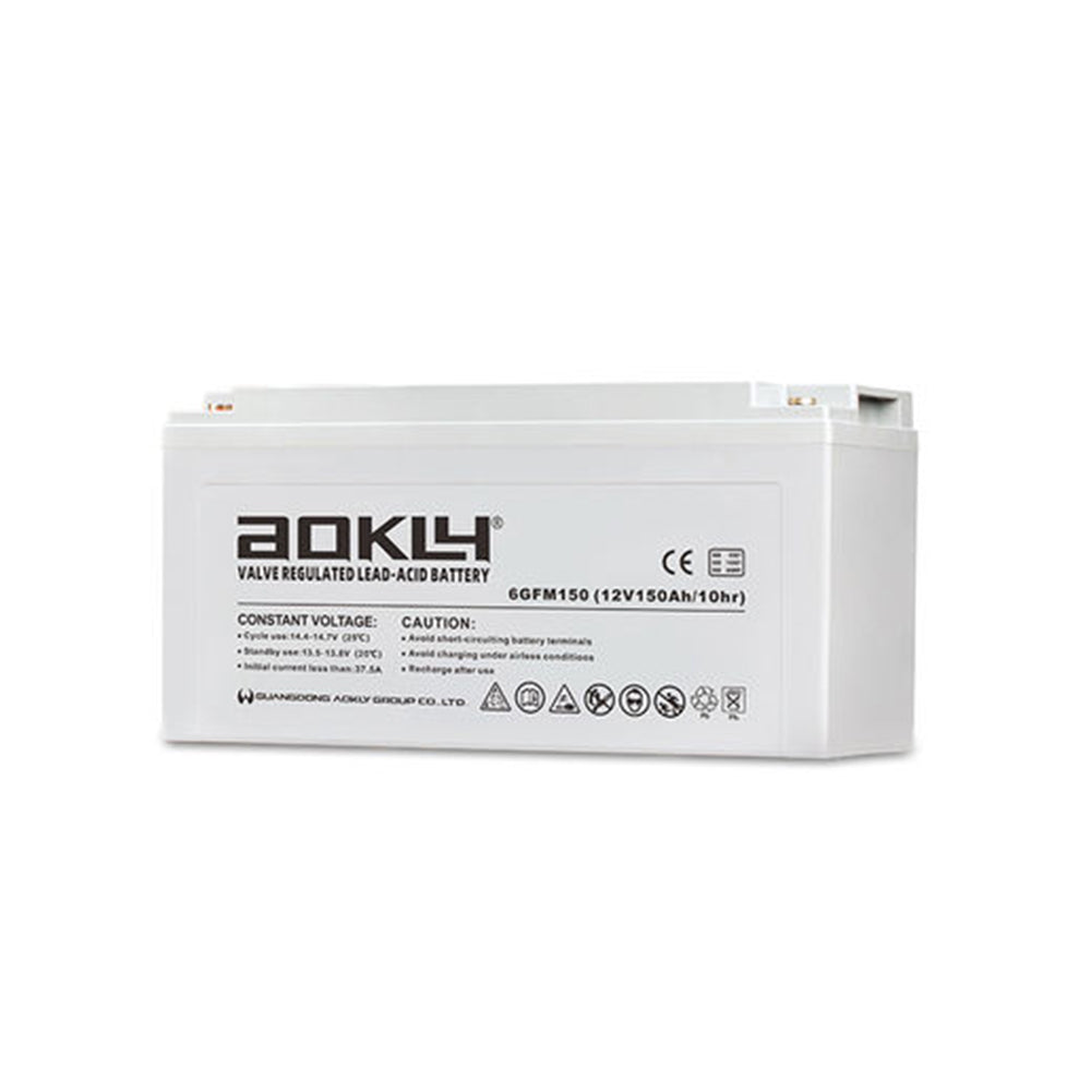 מצבר ג'ל פריקה עמוקה 150 אמפר 12V תוצרת AOKLY דגם 6-GFM-150