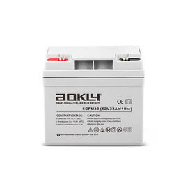 מצבר ג'ל פריקה עמוקה 33 אמפר 12V תוצרת AOKLY דגם 6-GFM-33