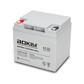 מצבר ג'ל פריקה עמוקה 40 אמפר 12V תוצרת AOKLY דגם 6-GFM-40