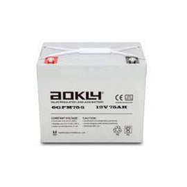 מצבר ג'ל פריקה עמוקה 75 אמפר 12V תוצרת AOKLY דגם 6-GFM-75