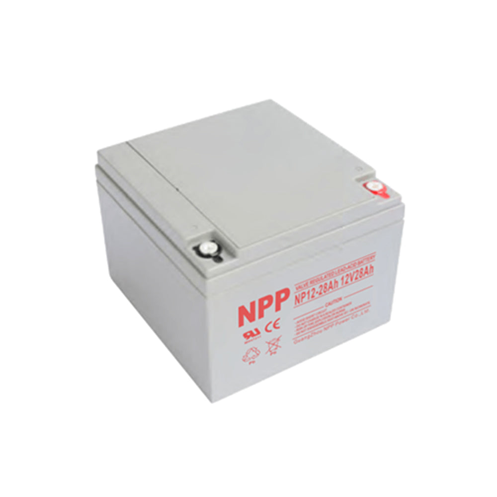 מצבר סוללת גיבוי אטום NPP דגם NP12-28 בהספק 28 אמפר 12V