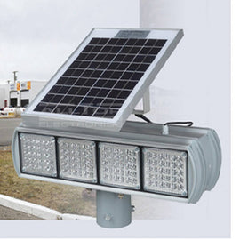 תאורת אזהרה סולארית אדום כחול 4 מנורות ALLTOP 24W עם פאנל סולארי