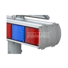 Load image into Gallery viewer, תאורת אזהרה סולארית אדום כחול 4 מנורות ALLTOP 24W עם פאנל סולארי