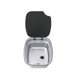 כיור נירוסטה לקרוואן THETFORD דגם SBL1052 עם כיסוי זכוכית 430x335