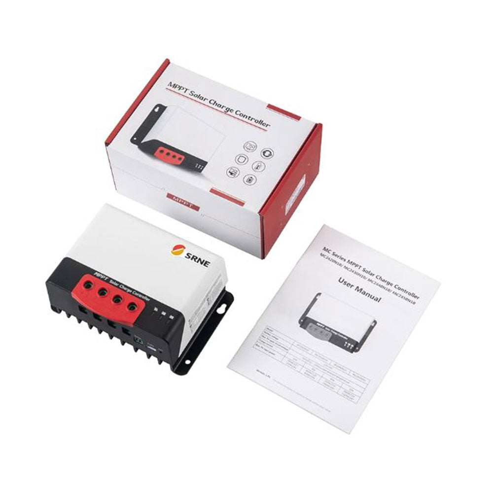 בקר טעינה סולארי MPPT SRNE 20A 12V/24V כניסה עד 100V